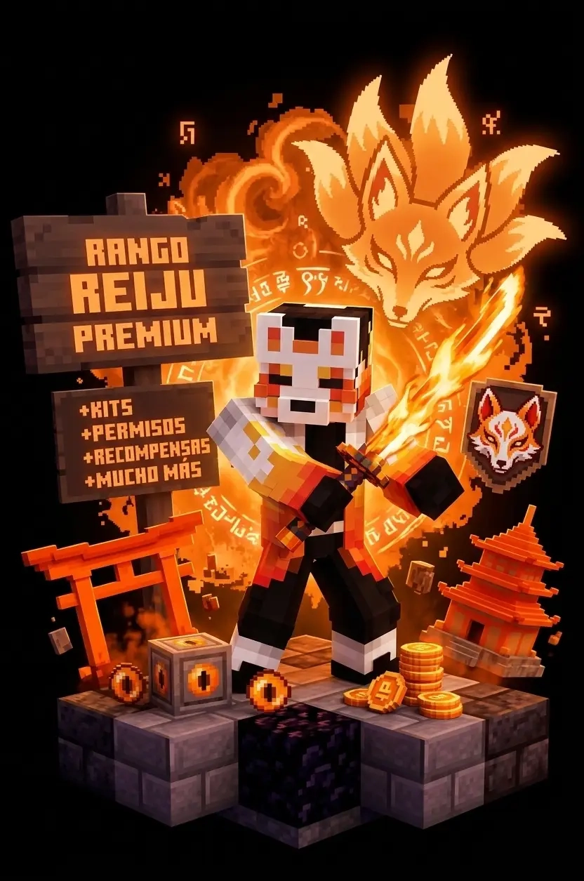 Rango REIJU del servidor Minecraft MASUKAI con ventajas premium