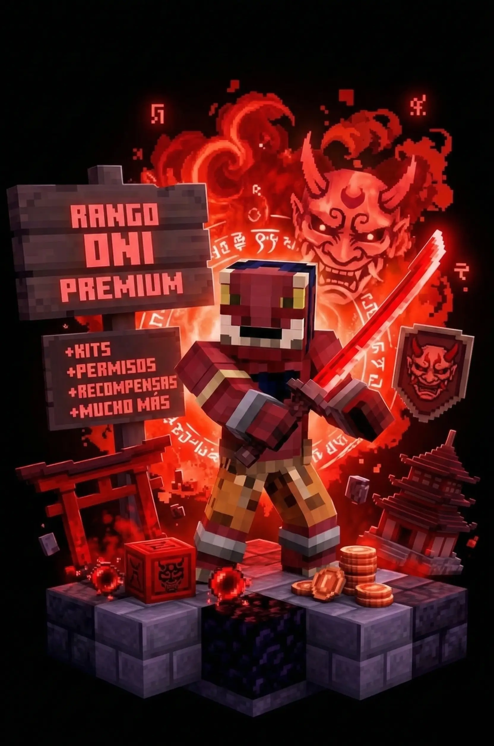 Rango ONI del servidor Minecraft MASUKAI con beneficios exclusivos