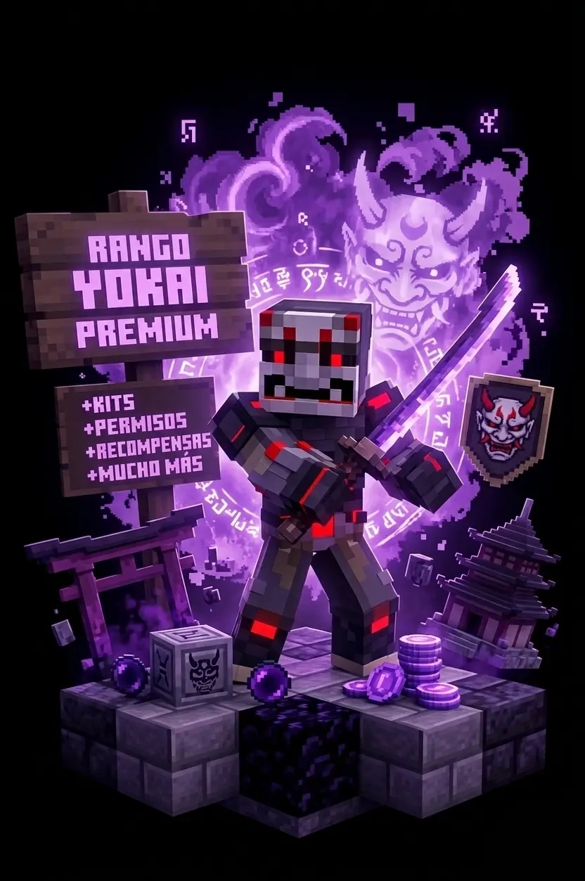 Rango YOKAI del servidor Minecraft survival MASUKAI con beneficios premium