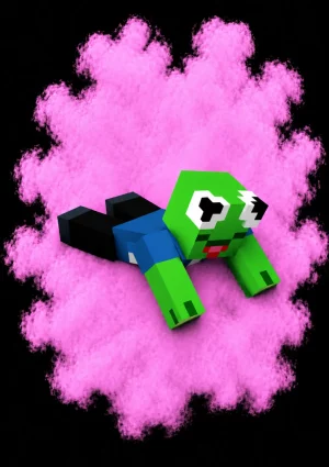 Acción de gatear moviéndose en el servidor Minecraft Masukai