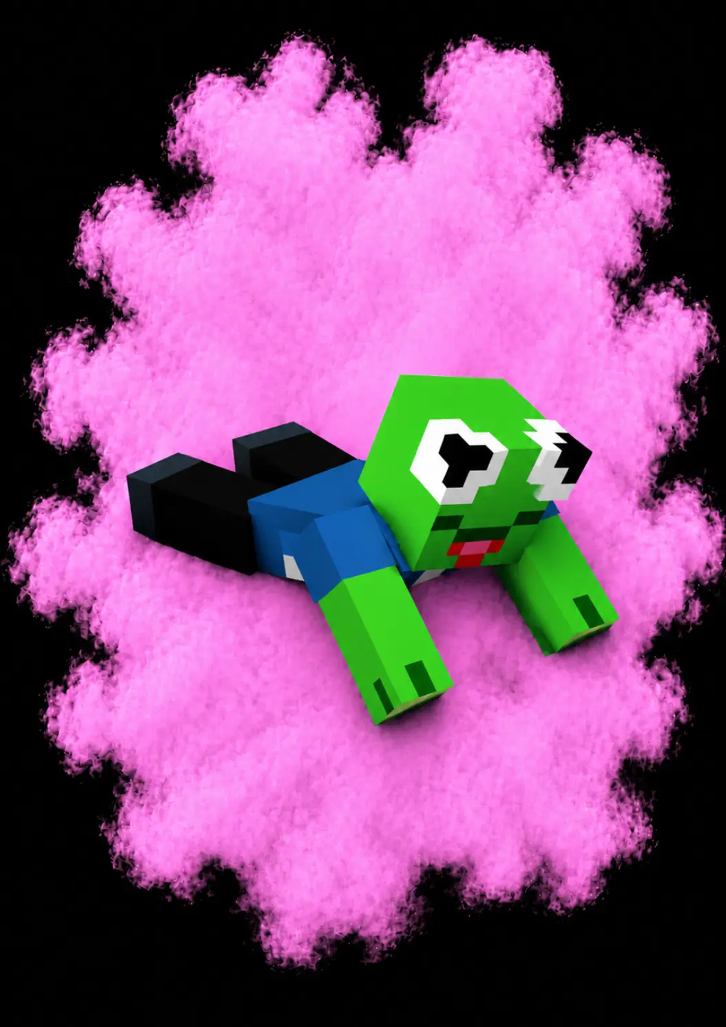 Acción de gatear moviéndose en el servidor Minecraft Masukai