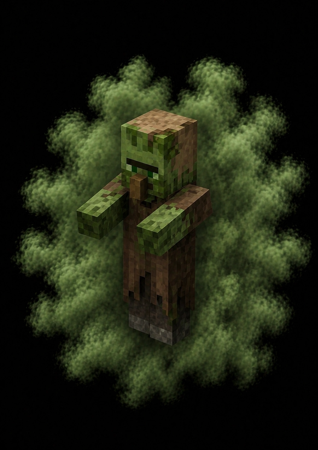 Mascota Aldeano Zombie de Minecraft en el servidor Masukai