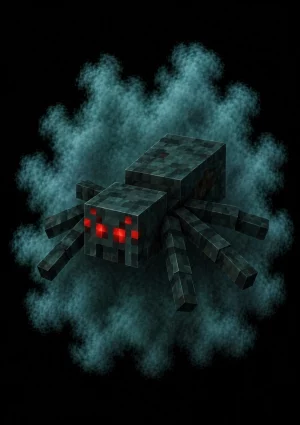 Mascota Araña de Cueva de Minecraft en el servidor Masukai