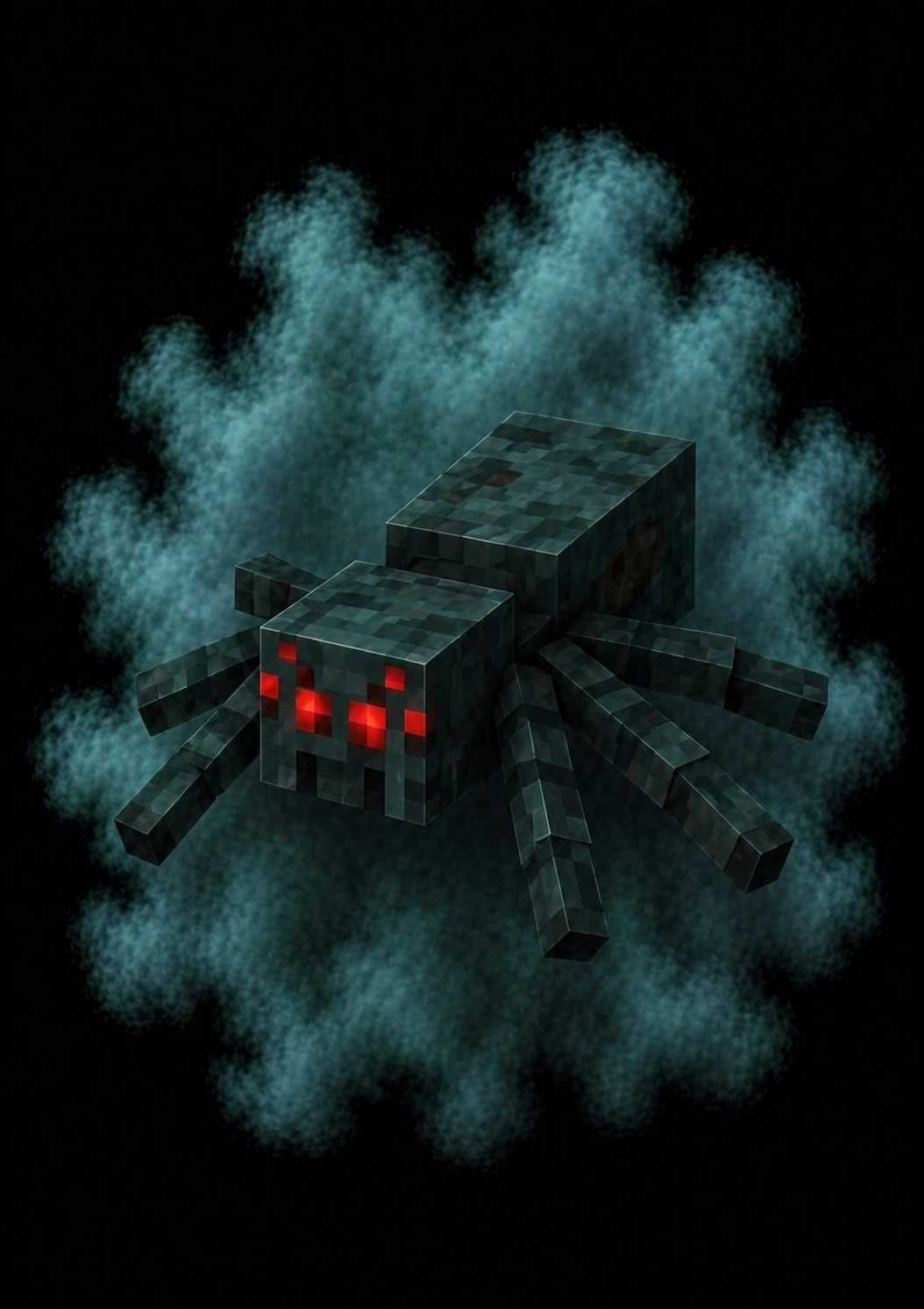 Mascota Araña de Cueva de Minecraft en el servidor Masukai