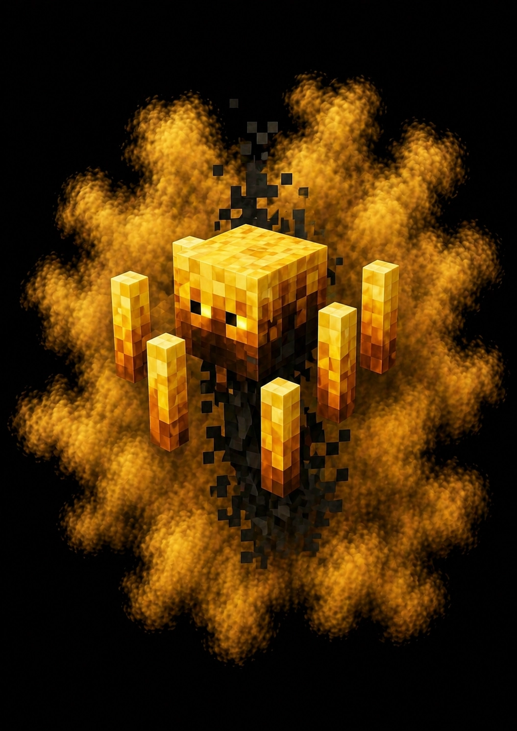 Mascota Blaze de Minecraft en el servidor Masukai