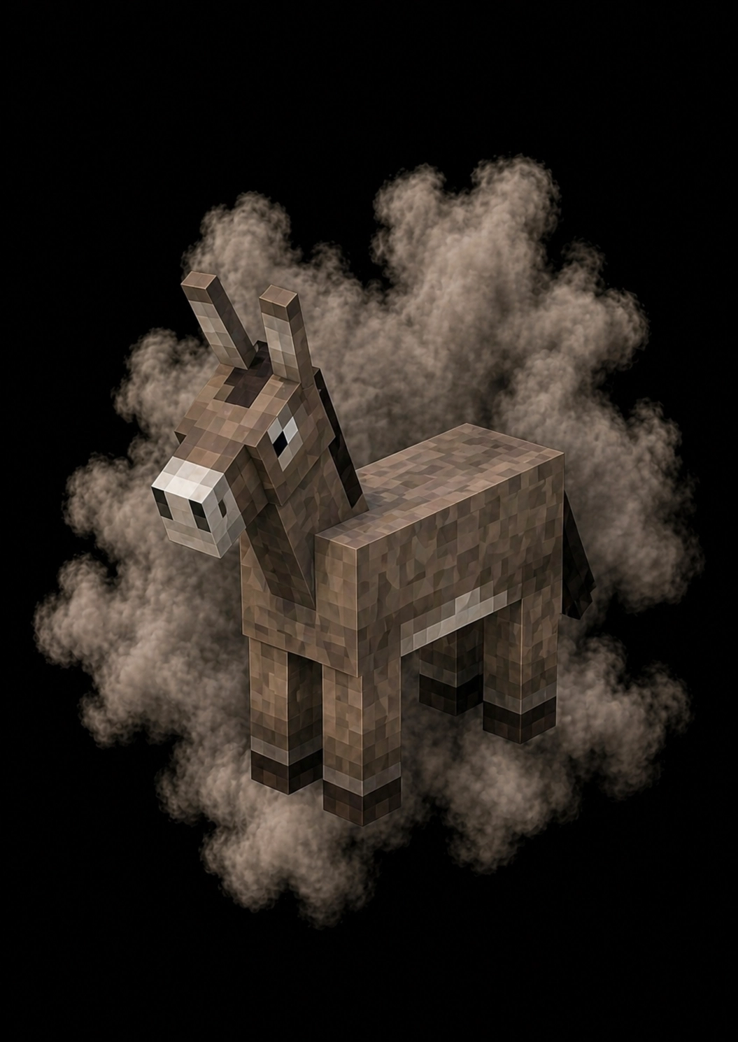 Mascota Burro de Minecraft en el servidor Masukai