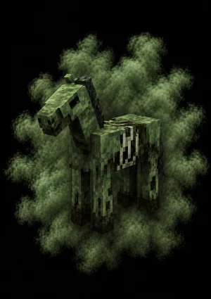 Mascota Caballo Zombie de Minecraft en el servidor Masukai