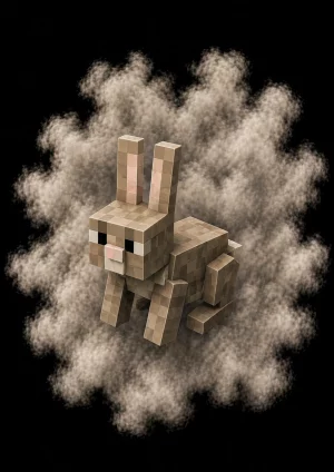 Mascota Conejo de Minecraft en el servidor Masukai