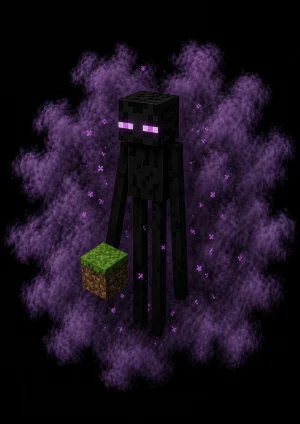 Mascota Enderman de Minecraft en el servidor Masukai