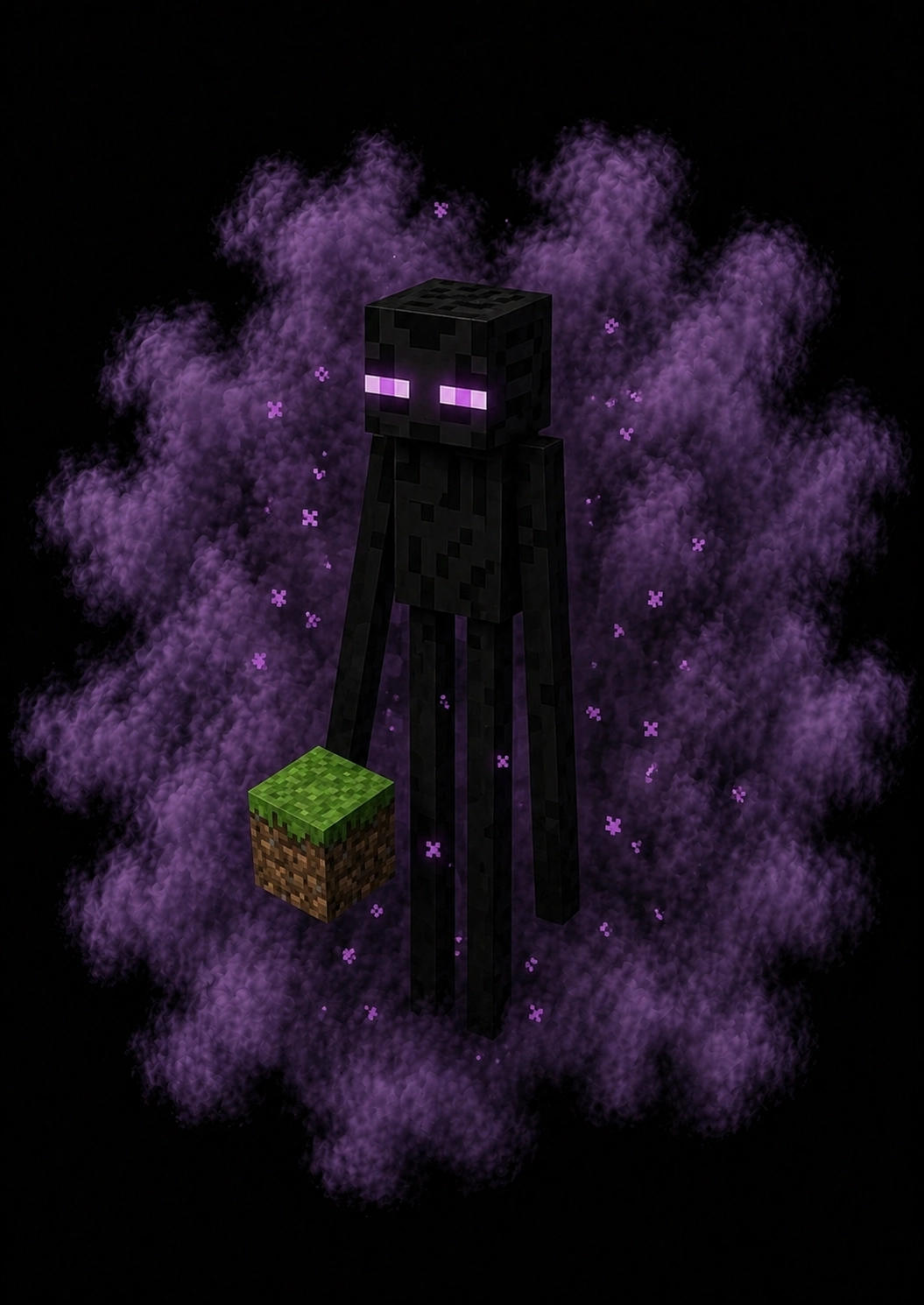 Mascota Enderman de Minecraft en el servidor Masukai