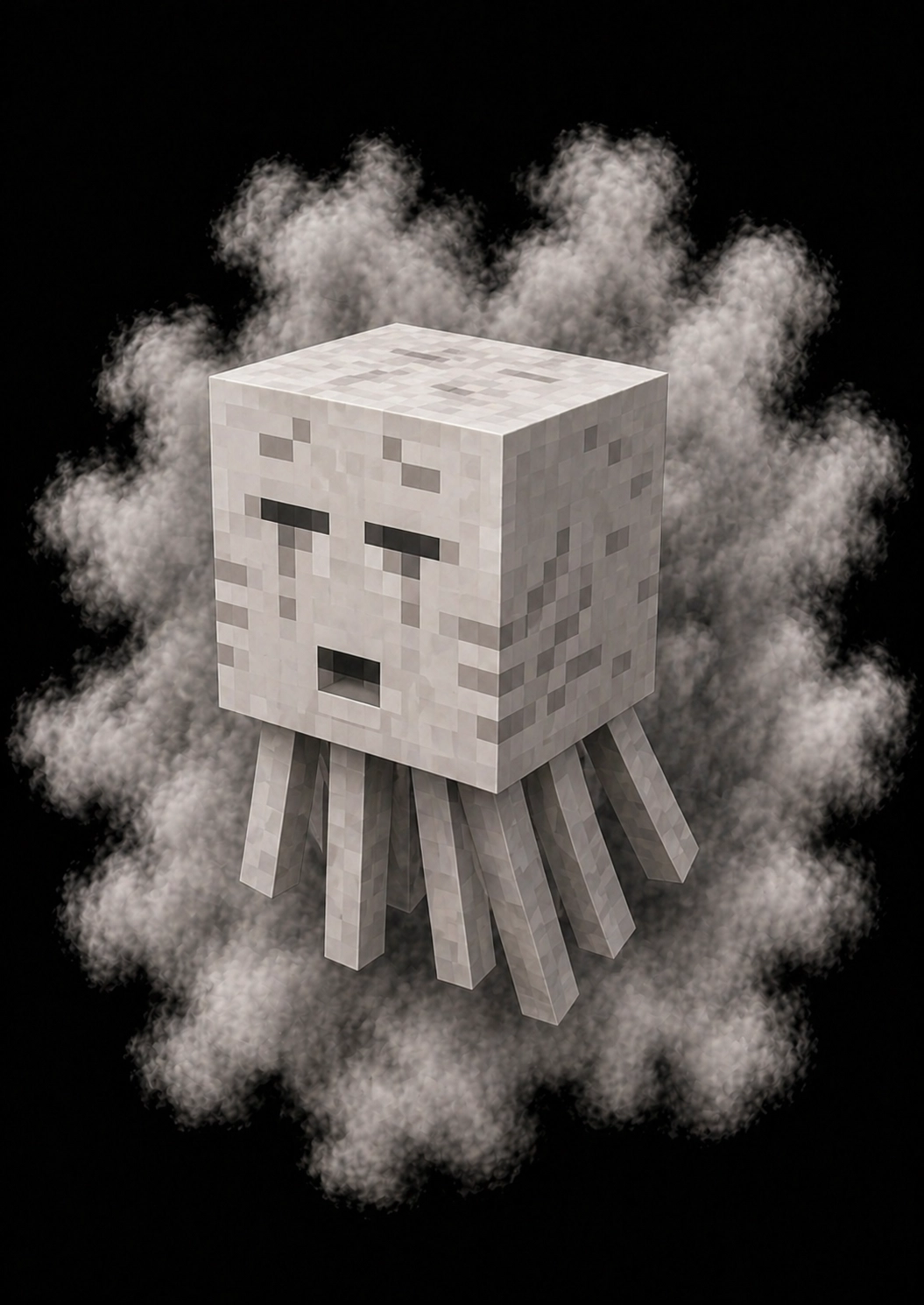Mascota Ghast de Minecraft en el servidor Masukai