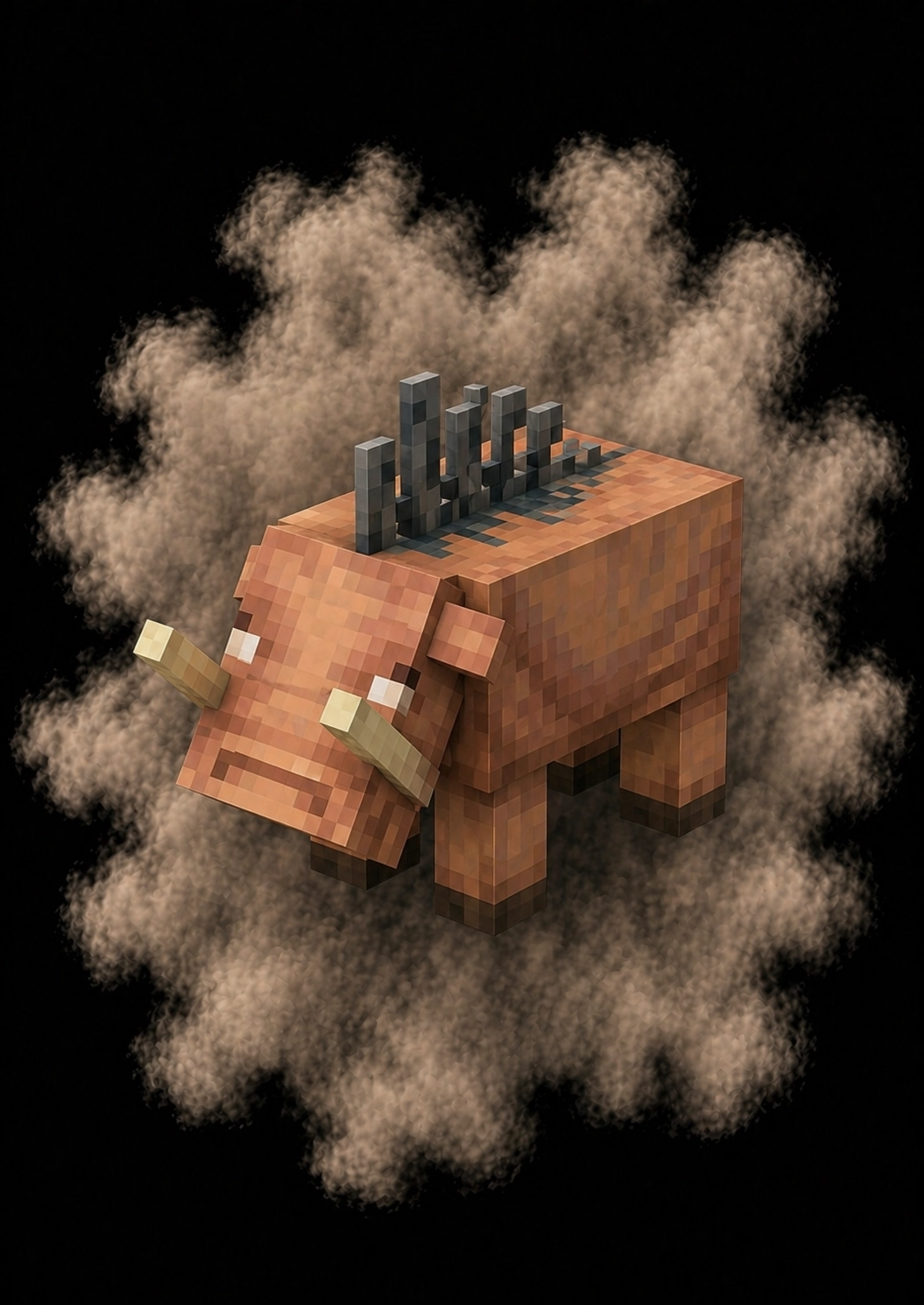 Mascota Hoglin de Minecraft en el servidor Masukai