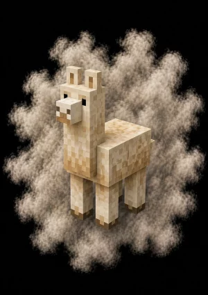 Mascota Llama de Minecraft en el servidor Masukai