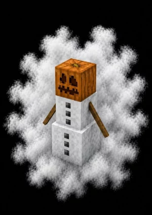 Mascota Muñeco de Nieve de Minecraft en el servidor Masukai