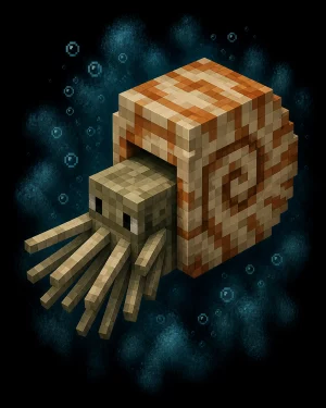 Mascota Nautilus de Minecraft en el servidor Masukai