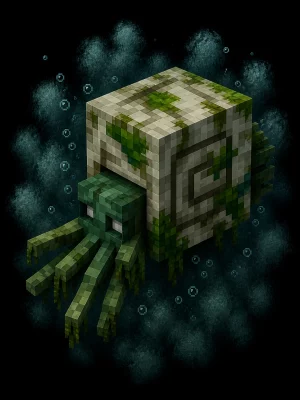 Mascota Nautilus Zombie de Minecraft en el servidor Masukai