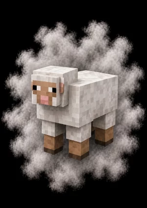 Mascota Oveja de Minecraft en el servidor Masukai
