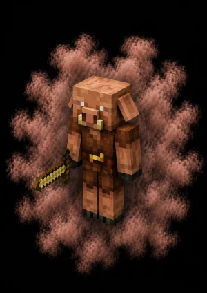Mascota Piglin de Minecraft en el servidor Masukai