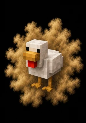 Mascota Pollo de Minecraft en el servidor Masukai