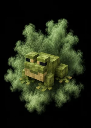 Mascota Rana de Minecraft en el servidor Masukai
