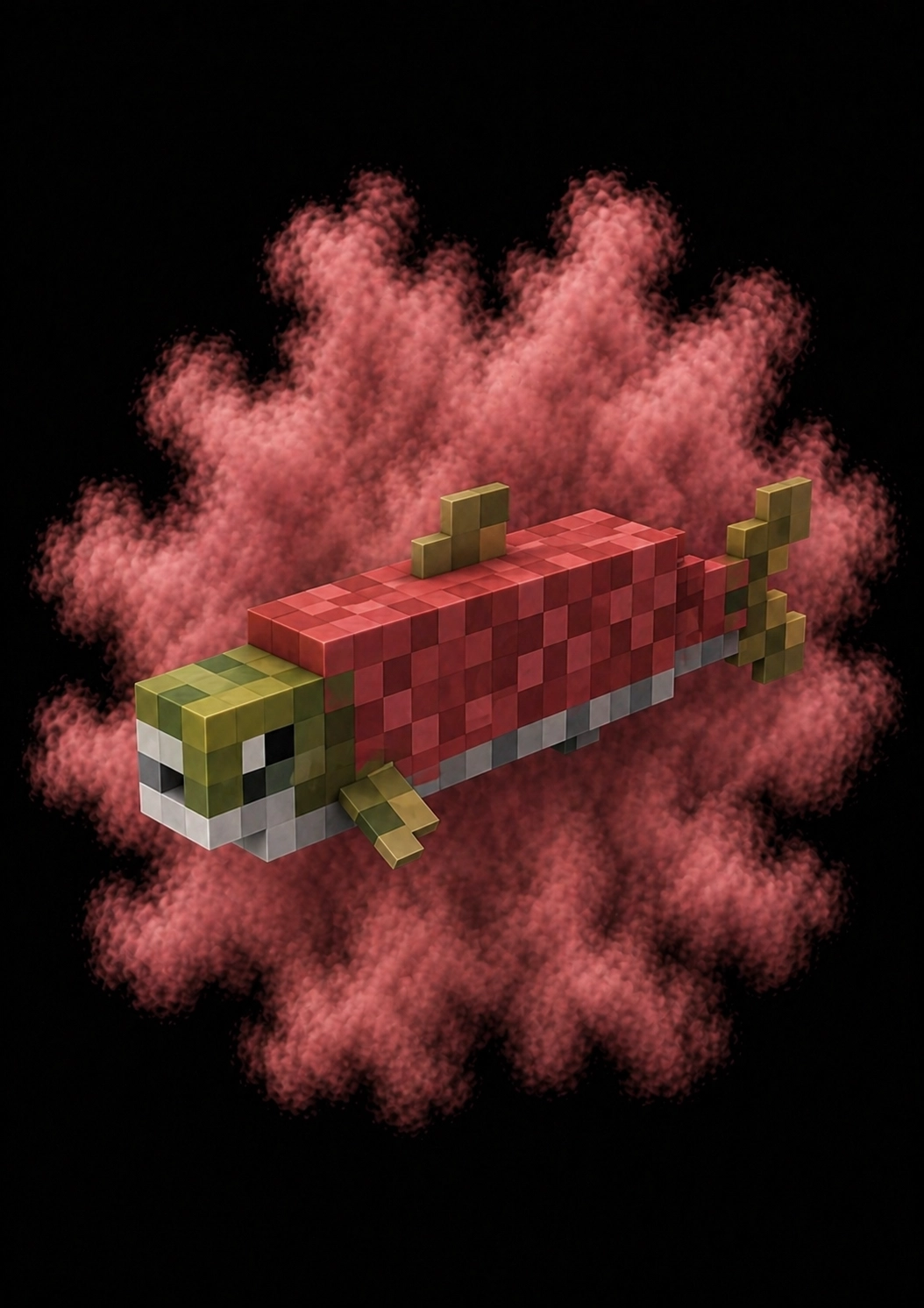 Mascota Salmón de Minecraft en el servidor Masukai