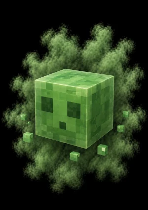 Mascota Slime de Minecraft en el servidor Masukai