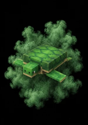 Mascota Tortuga de Minecraft en el servidor Masukai