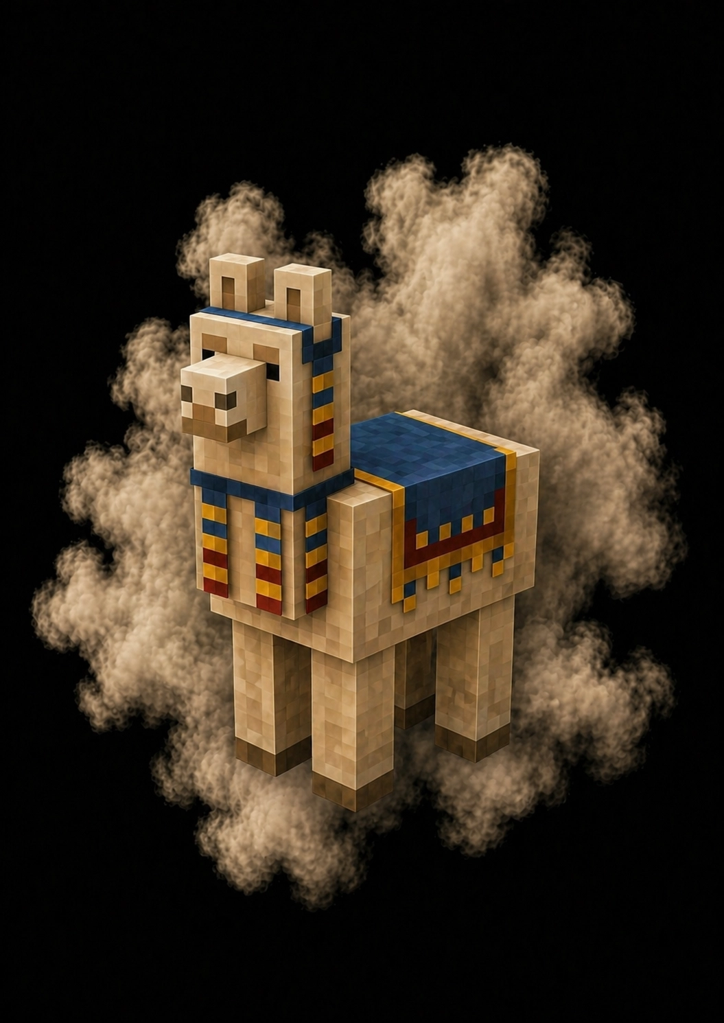 Mascota Llama de Comerciante de Minecraft en el servidor Masukai