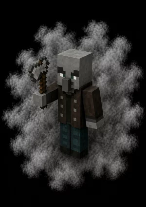 Mascota Vindicador de Minecraft en el servidor Masukai
