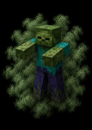 Mascota Zombie Gigante de Minecraft en el servidor Masukai