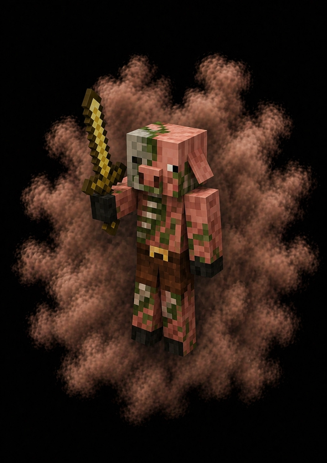Mascota Zombie Piglin de Minecraft en el servidor Masukai