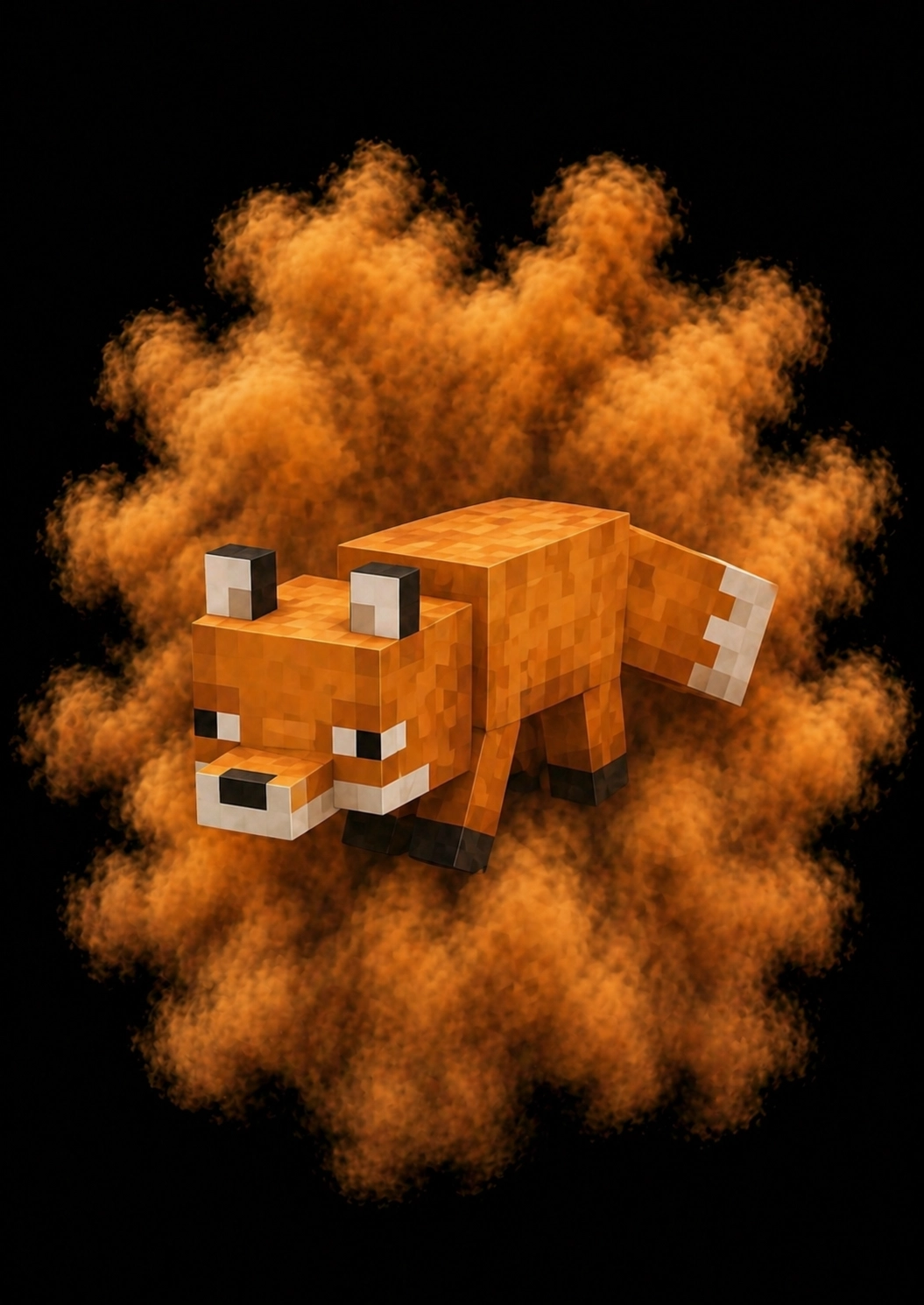 Mascota Zorro de Minecraft en el servidor Masukai